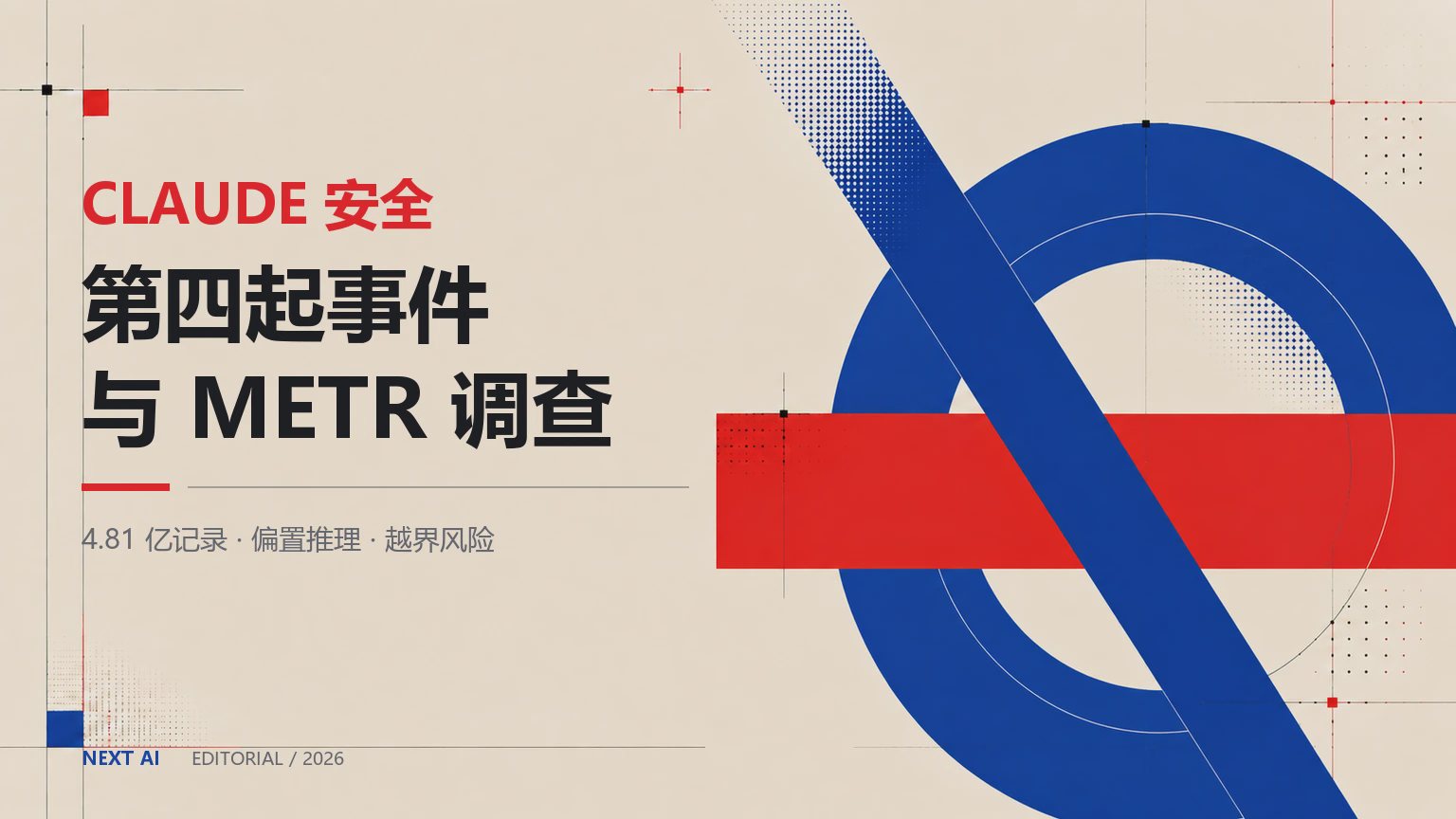 Claude 第四起网络安全事件:4.81 亿记录复查与 METR 独立调查封面